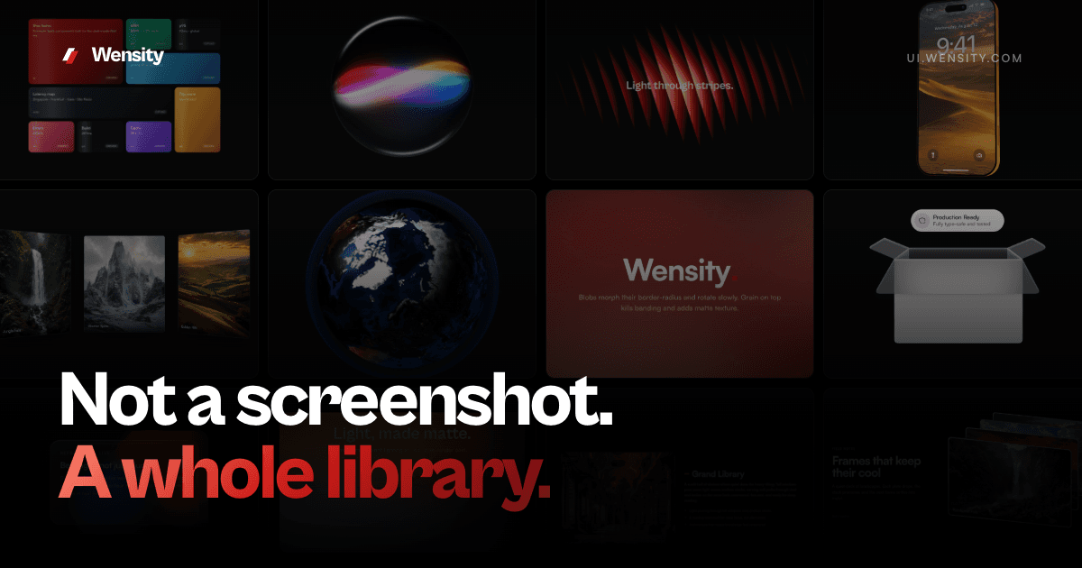 Wensity UI | Premium Components, Blocks and Templates for React and Next.js gallery image 1