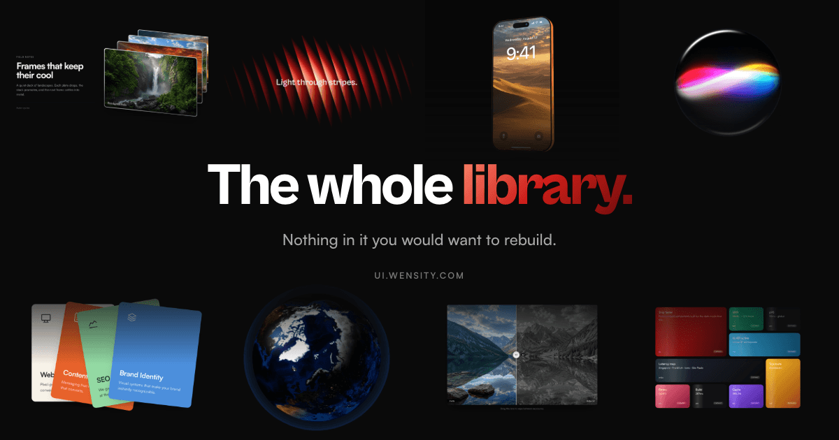 Wensity UI | Premium Components, Blocks and Templates for React and Next.js gallery image 3